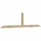 Ekena Millwork Portland Rough Sawn Timber Gable Bracket, Douglas Fir, 108"W x 27"H x 2"D x 4"F, 6/12 Pitch GBW108X27X0204POR00RDF - alternate 4